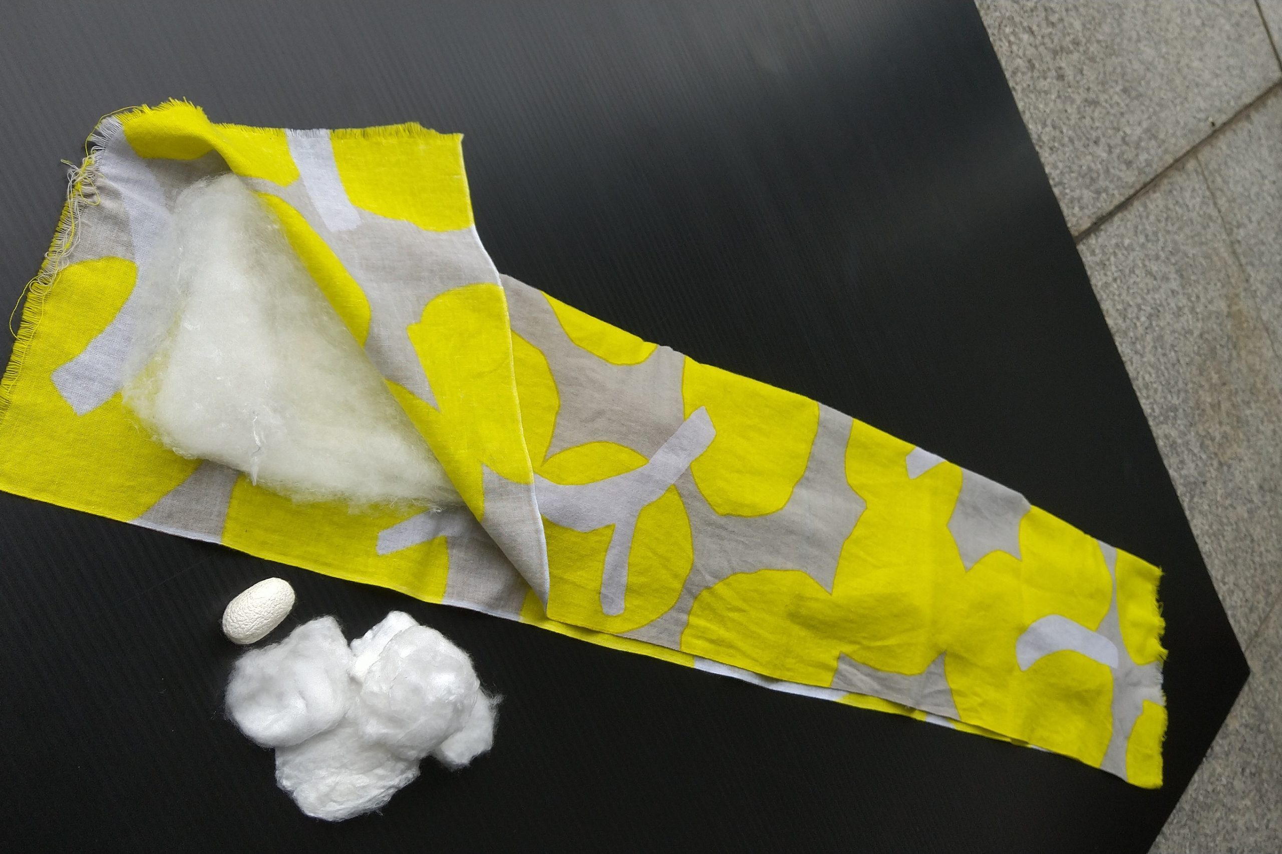 真綿のえりまき作り体験